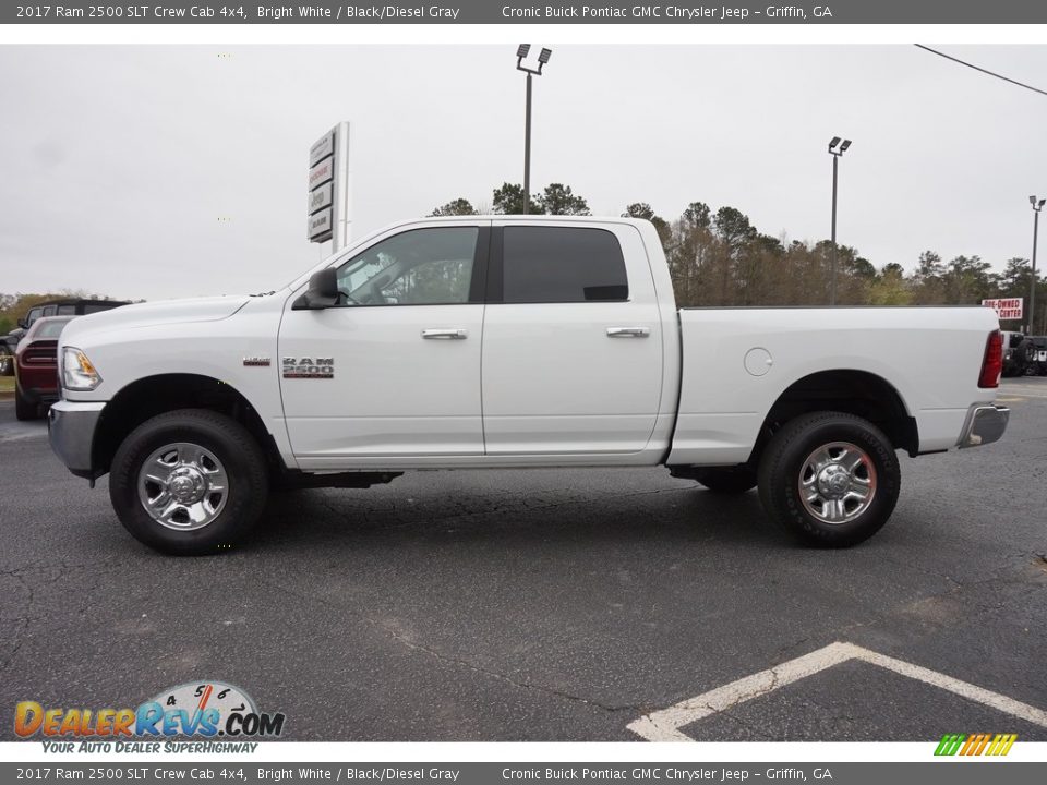 2017 Ram 2500 SLT Crew Cab 4x4 Bright White / Black/Diesel Gray Photo #4