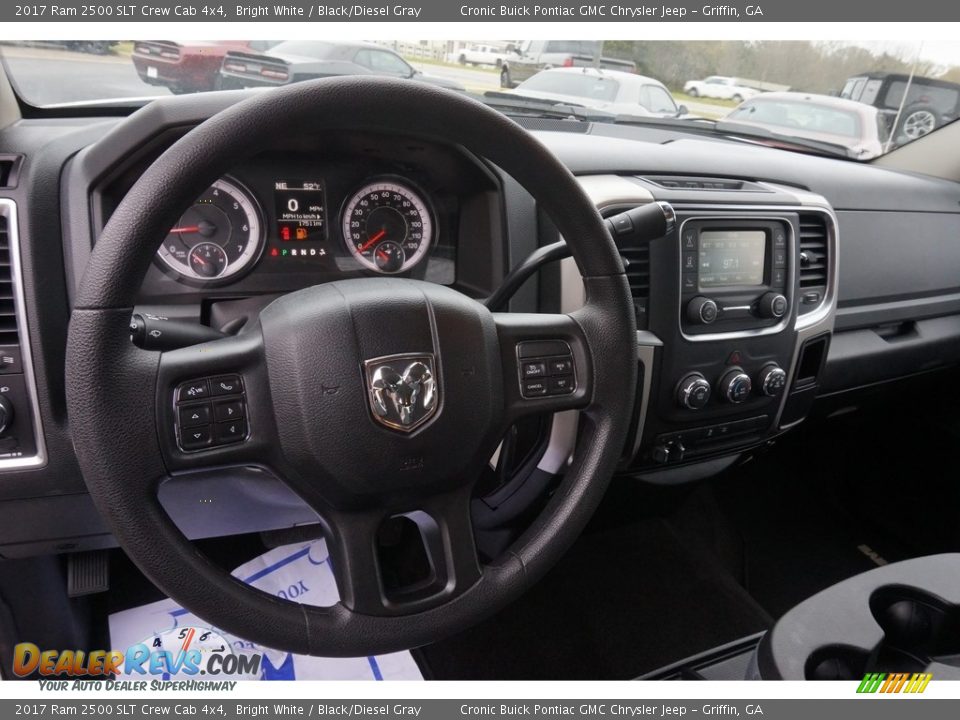 2017 Ram 2500 SLT Crew Cab 4x4 Bright White / Black/Diesel Gray Photo #6