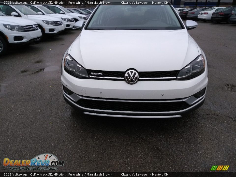 2018 Volkswagen Golf Alltrack SEL 4Motion Pure White / Marrakesh Brown Photo #1