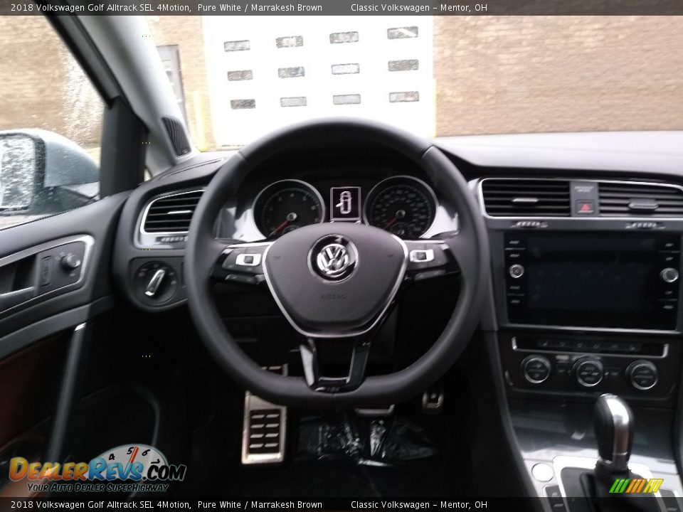 2018 Volkswagen Golf Alltrack SEL 4Motion Pure White / Marrakesh Brown Photo #4