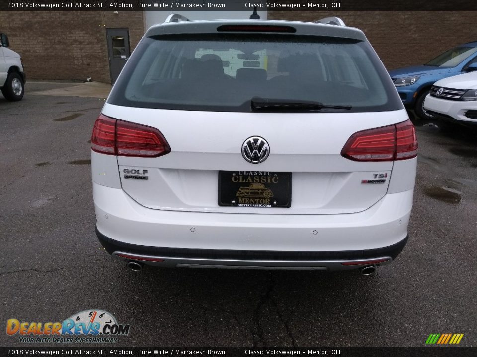 2018 Volkswagen Golf Alltrack SEL 4Motion Pure White / Marrakesh Brown Photo #5