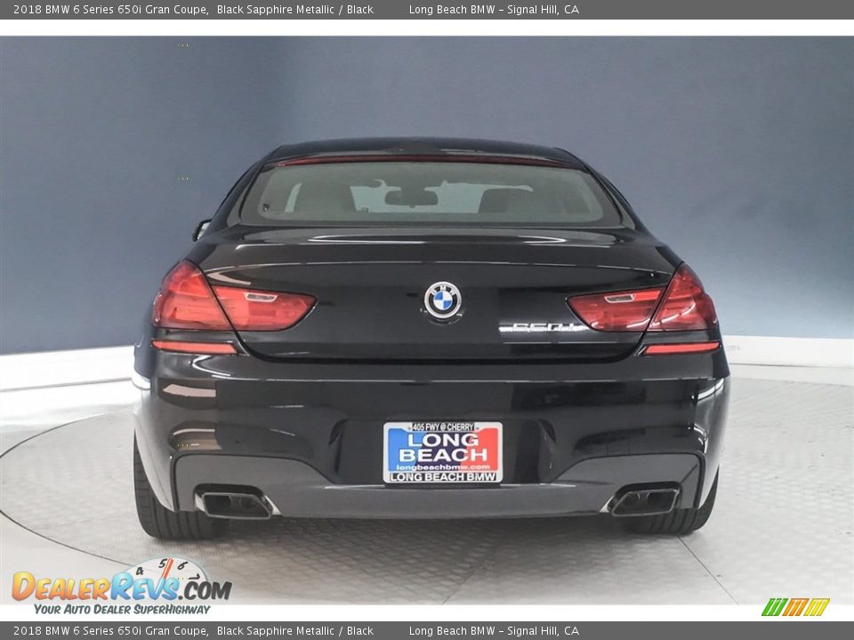 2018 BMW 6 Series 650i Gran Coupe Black Sapphire Metallic / Black Photo #4