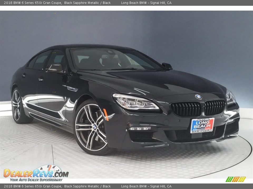 2018 BMW 6 Series 650i Gran Coupe Black Sapphire Metallic / Black Photo #12
