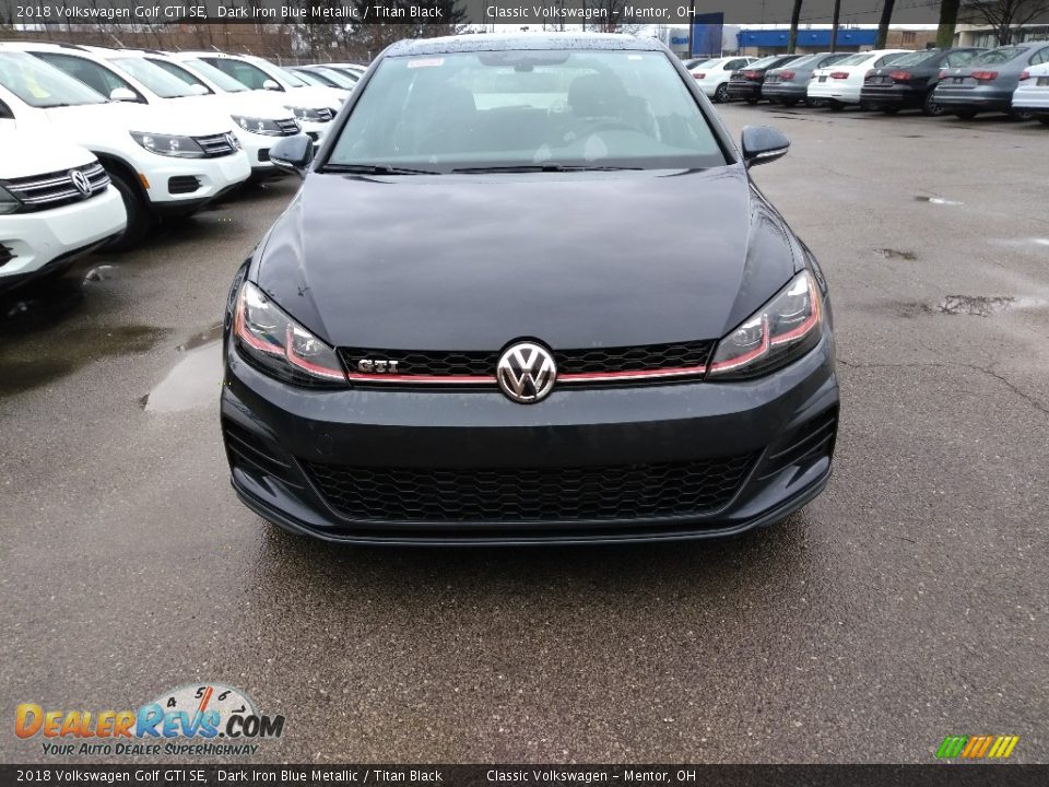 2018 Volkswagen Golf GTI SE Dark Iron Blue Metallic / Titan Black Photo #1