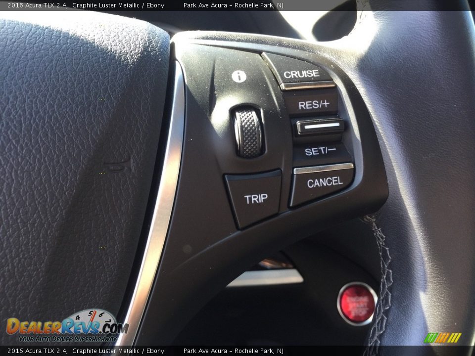 2016 Acura TLX 2.4 Graphite Luster Metallic / Ebony Photo #19