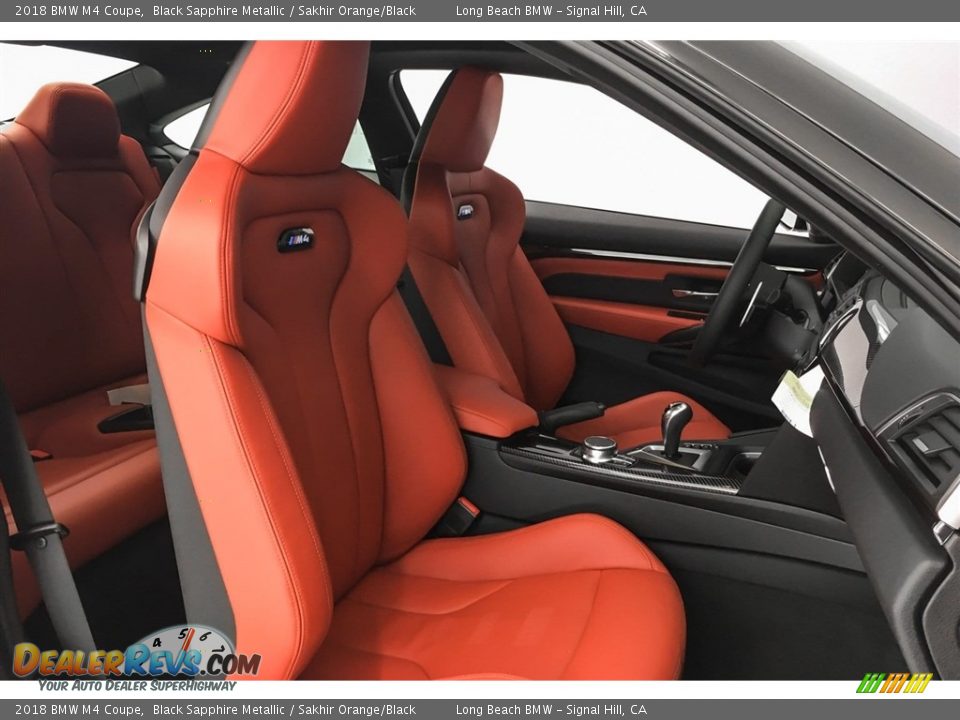 2018 BMW M4 Coupe Black Sapphire Metallic / Sakhir Orange/Black Photo #2