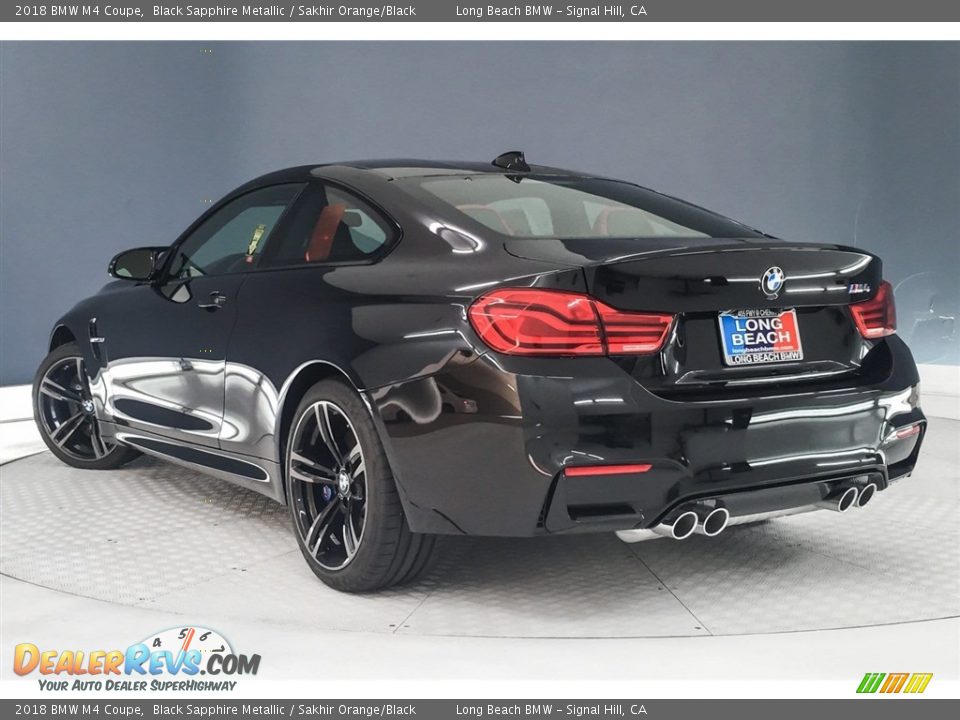 2018 BMW M4 Coupe Black Sapphire Metallic / Sakhir Orange/Black Photo #3