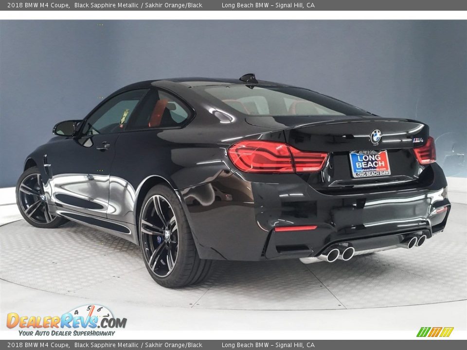 2018 BMW M4 Coupe Black Sapphire Metallic / Sakhir Orange/Black Photo #3