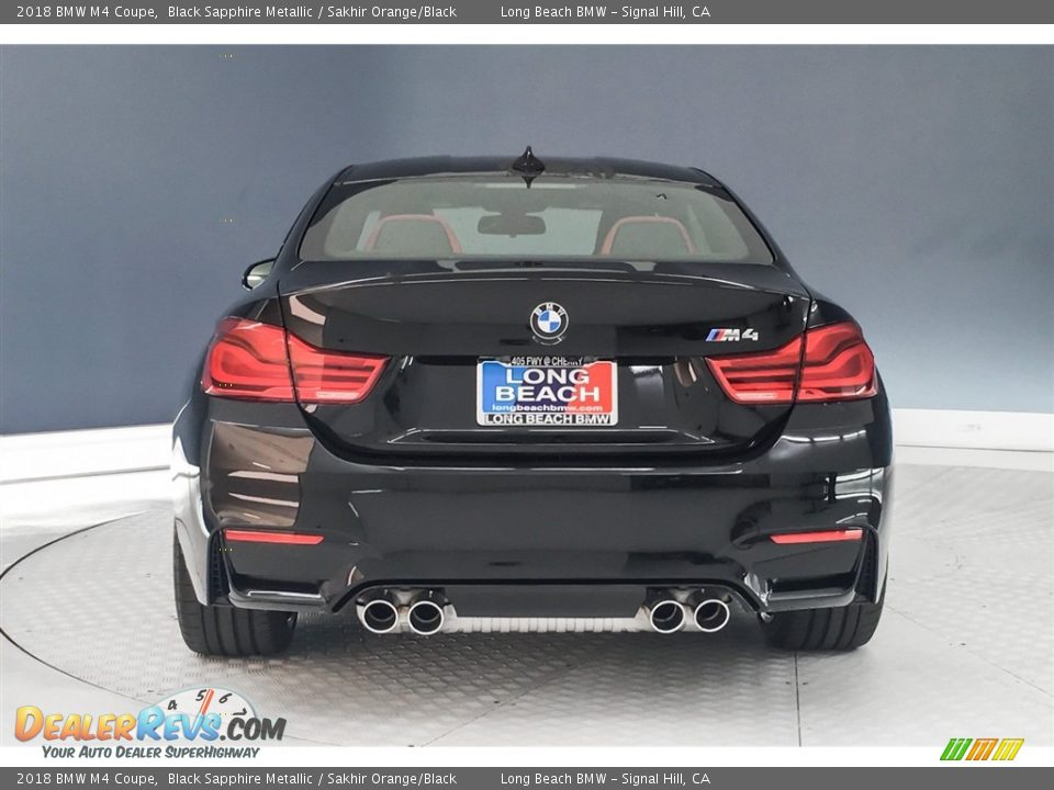 2018 BMW M4 Coupe Black Sapphire Metallic / Sakhir Orange/Black Photo #4