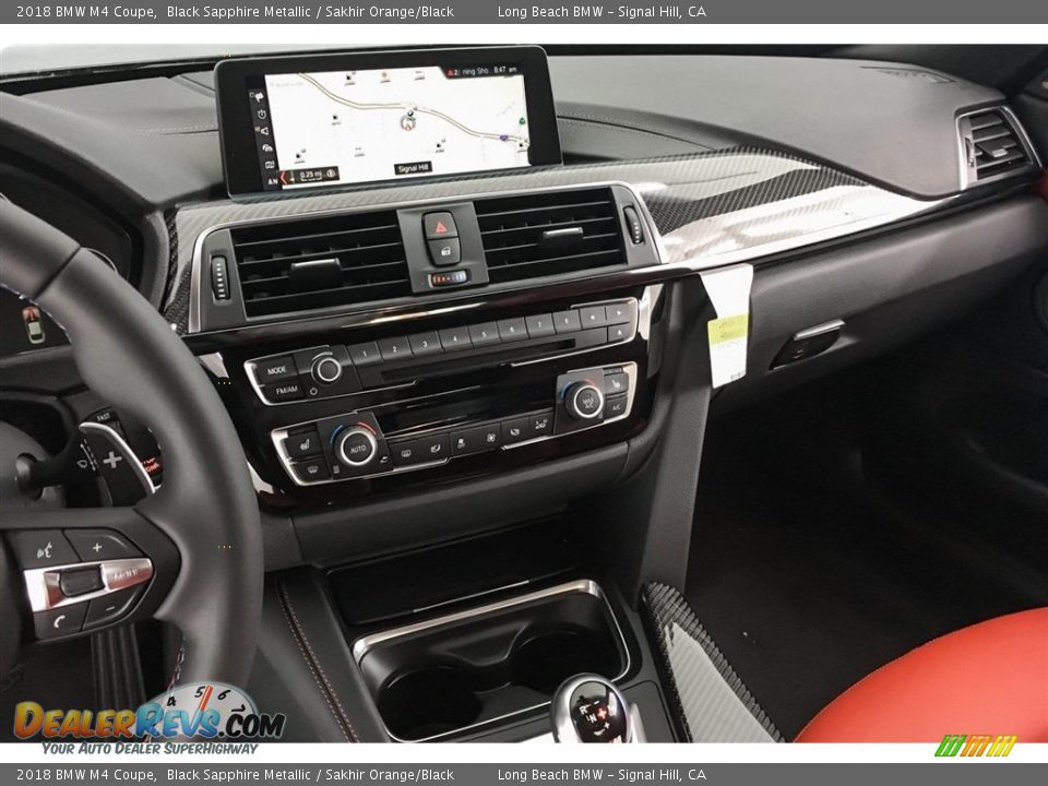 2018 BMW M4 Coupe Black Sapphire Metallic / Sakhir Orange/Black Photo #6