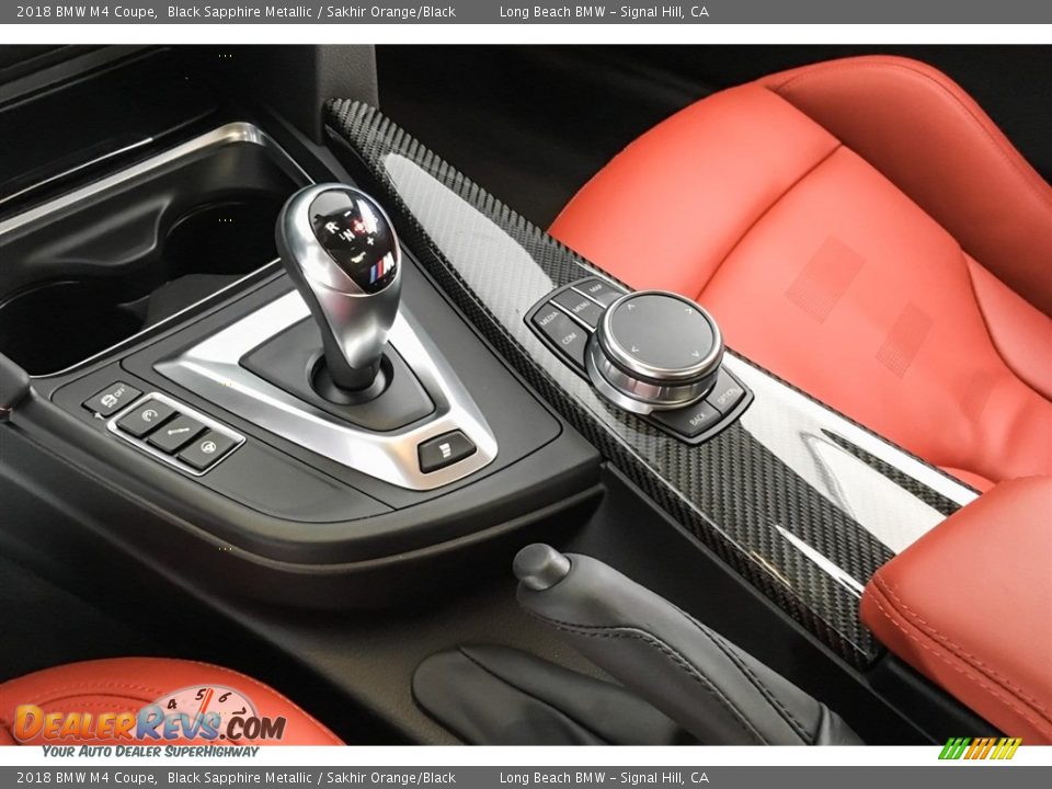 2018 BMW M4 Coupe Black Sapphire Metallic / Sakhir Orange/Black Photo #7