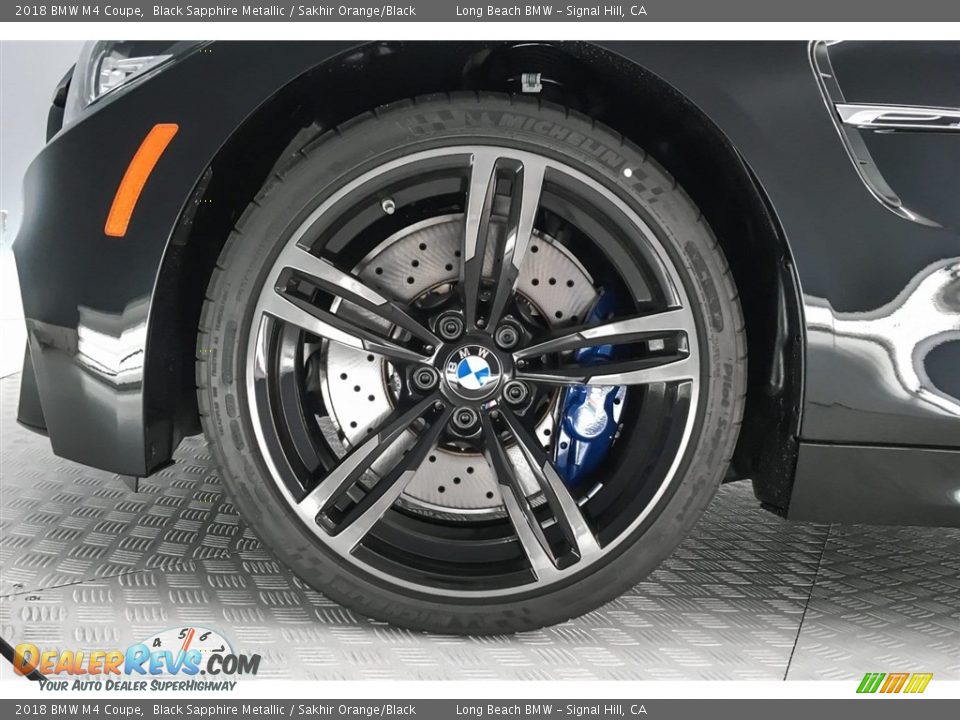 2018 BMW M4 Coupe Black Sapphire Metallic / Sakhir Orange/Black Photo #9