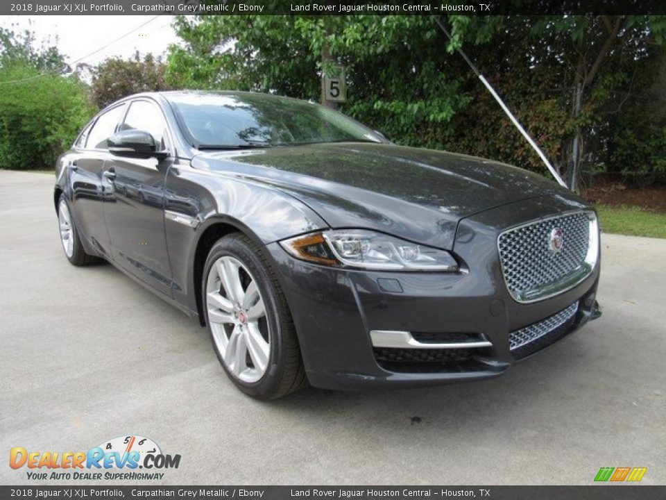 2018 Jaguar XJ XJL Portfolio Carpathian Grey Metallic / Ebony Photo #2