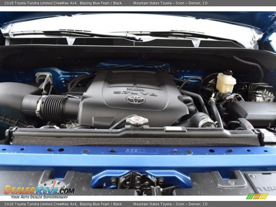 2018 Toyota Tundra Limited CrewMax 4x4 Blazing Blue Pearl / Black Photo #32