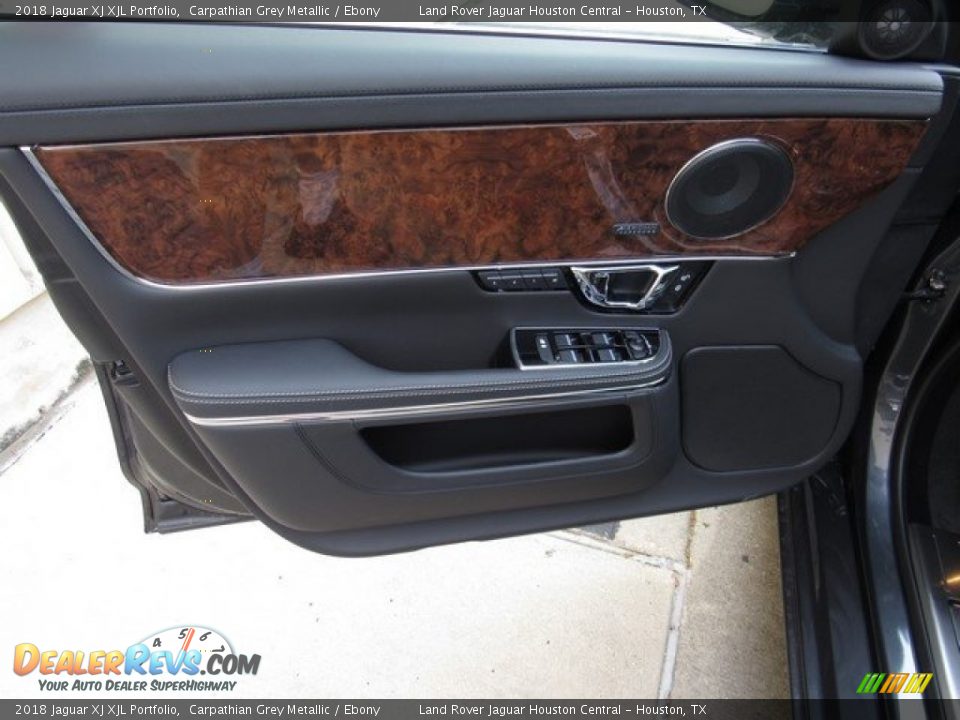 2018 Jaguar XJ XJL Portfolio Carpathian Grey Metallic / Ebony Photo #24