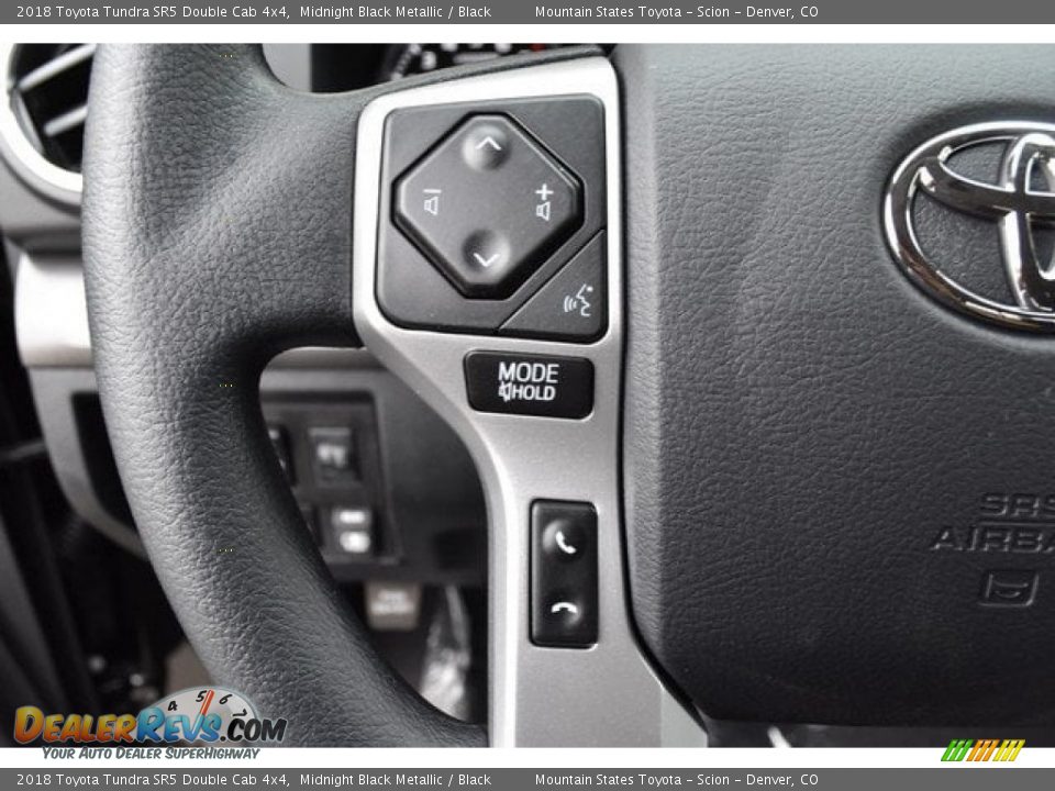 2018 Toyota Tundra SR5 Double Cab 4x4 Midnight Black Metallic / Black Photo #18