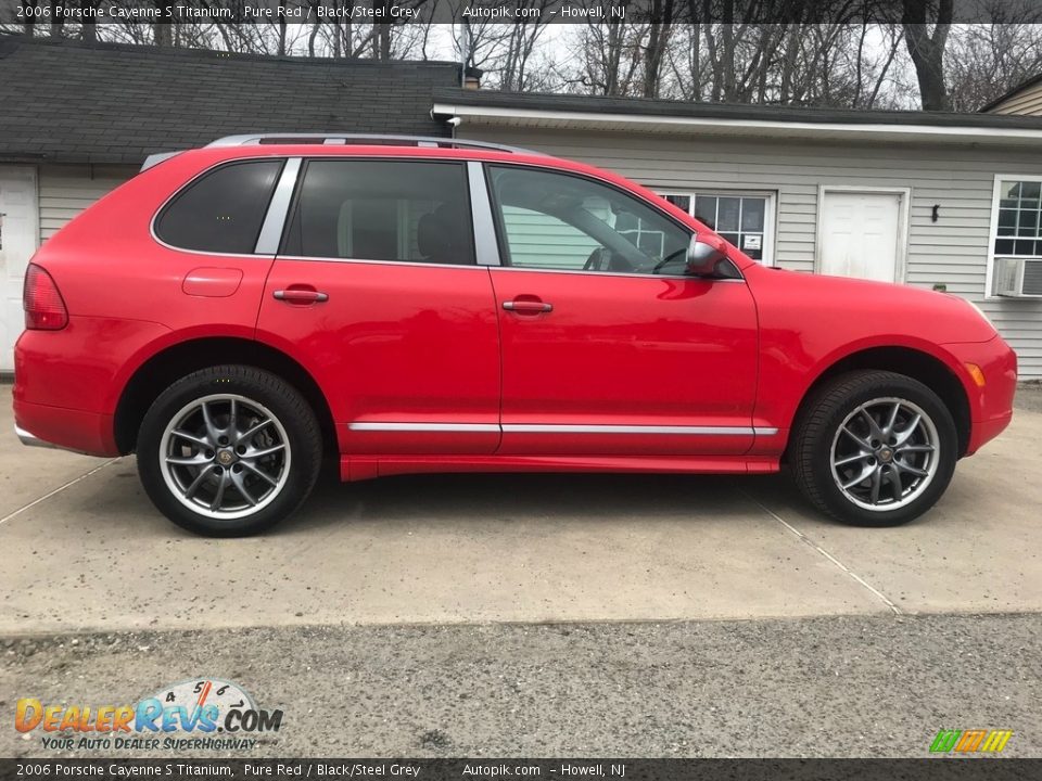 2006 Porsche Cayenne S Titanium Pure Red / Black/Steel Grey Photo #4