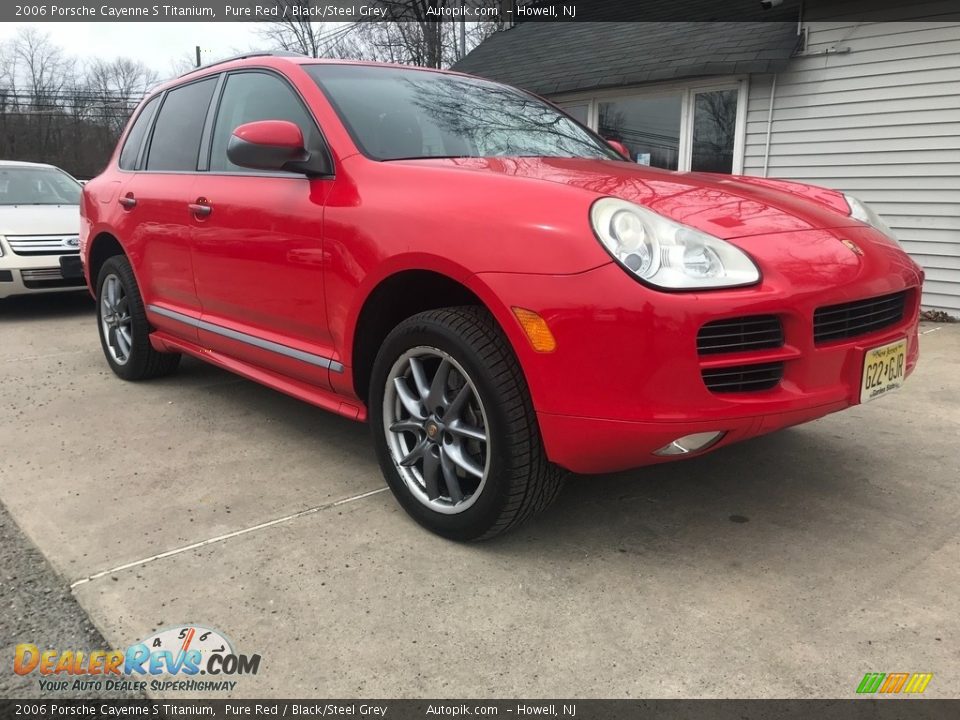2006 Porsche Cayenne S Titanium Pure Red / Black/Steel Grey Photo #5