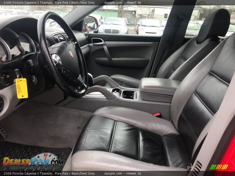 2006 Porsche Cayenne S Titanium Pure Red / Black/Steel Grey Photo #8