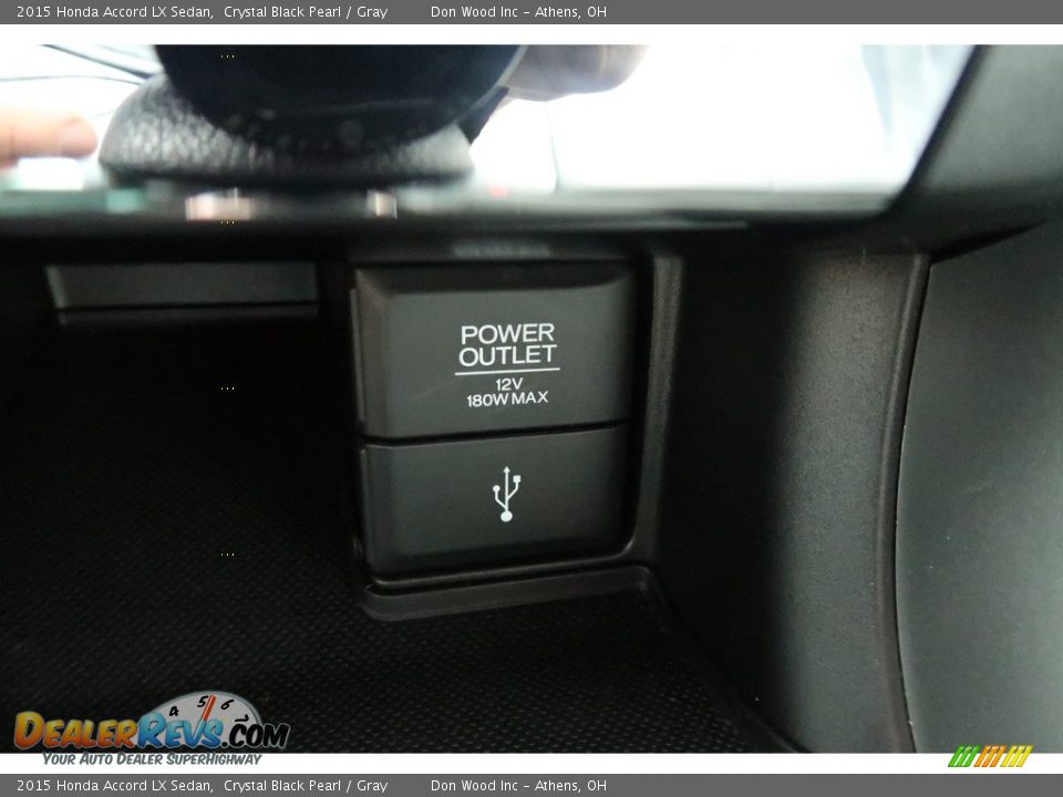 2015 Honda Accord LX Sedan Crystal Black Pearl / Gray Photo #3