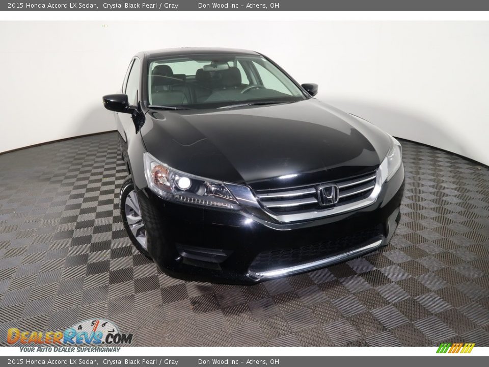 2015 Honda Accord LX Sedan Crystal Black Pearl / Gray Photo #5