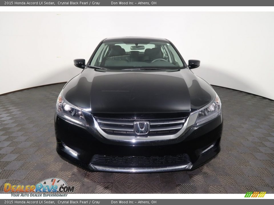 2015 Honda Accord LX Sedan Crystal Black Pearl / Gray Photo #6