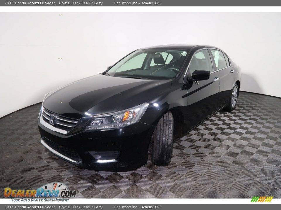 2015 Honda Accord LX Sedan Crystal Black Pearl / Gray Photo #8