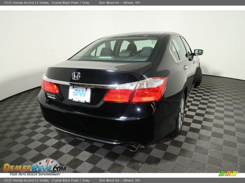 2015 Honda Accord LX Sedan Crystal Black Pearl / Gray Photo #12