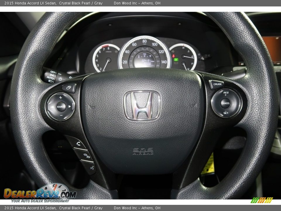 2015 Honda Accord LX Sedan Crystal Black Pearl / Gray Photo #15
