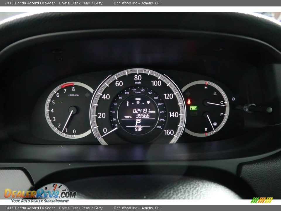 2015 Honda Accord LX Sedan Crystal Black Pearl / Gray Photo #16
