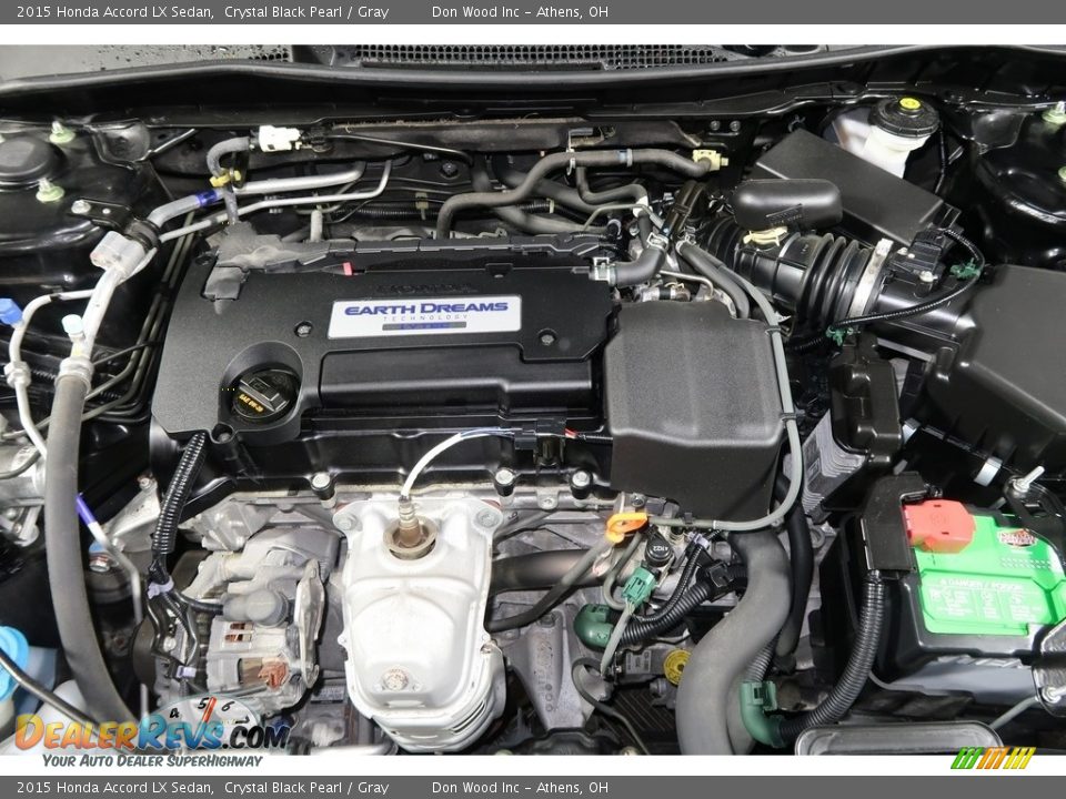 2015 Honda Accord LX Sedan Crystal Black Pearl / Gray Photo #24