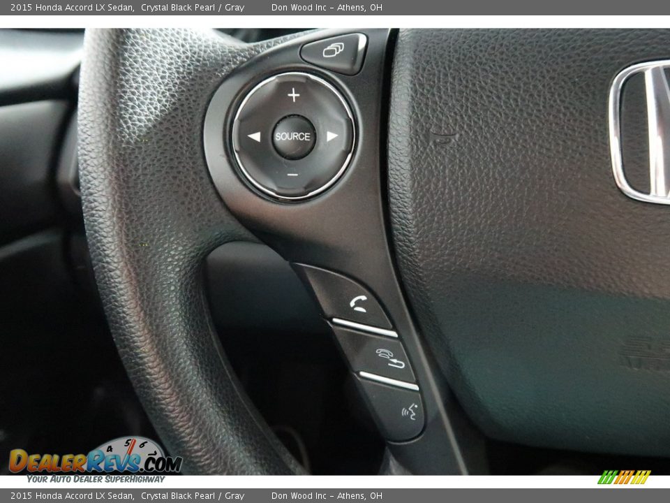 2015 Honda Accord LX Sedan Crystal Black Pearl / Gray Photo #29