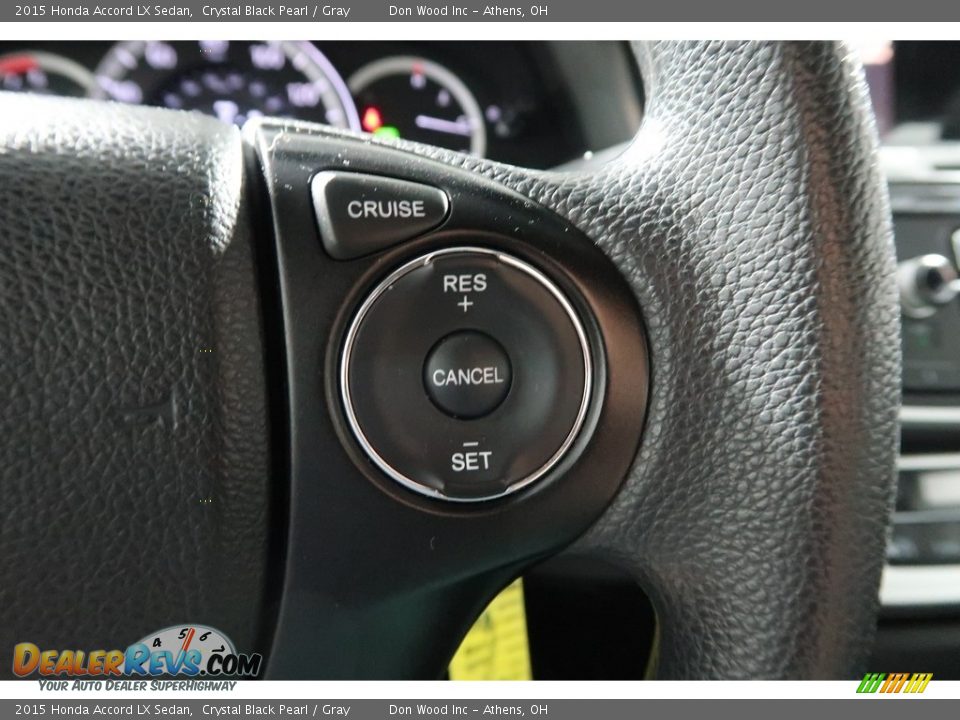 2015 Honda Accord LX Sedan Crystal Black Pearl / Gray Photo #30