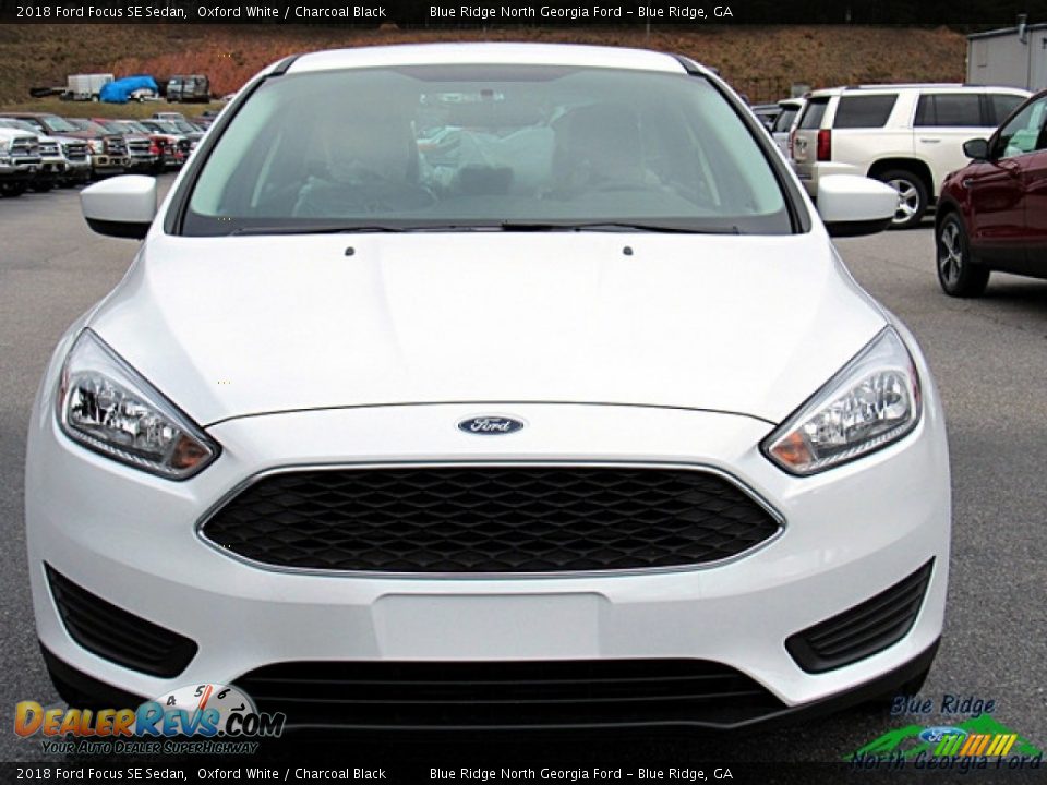 2018 Ford Focus SE Sedan Oxford White / Charcoal Black Photo #8