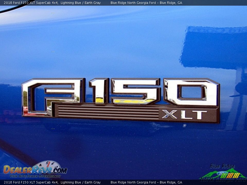 2018 Ford F150 XLT SuperCab 4x4 Lightning Blue / Earth Gray Photo #33