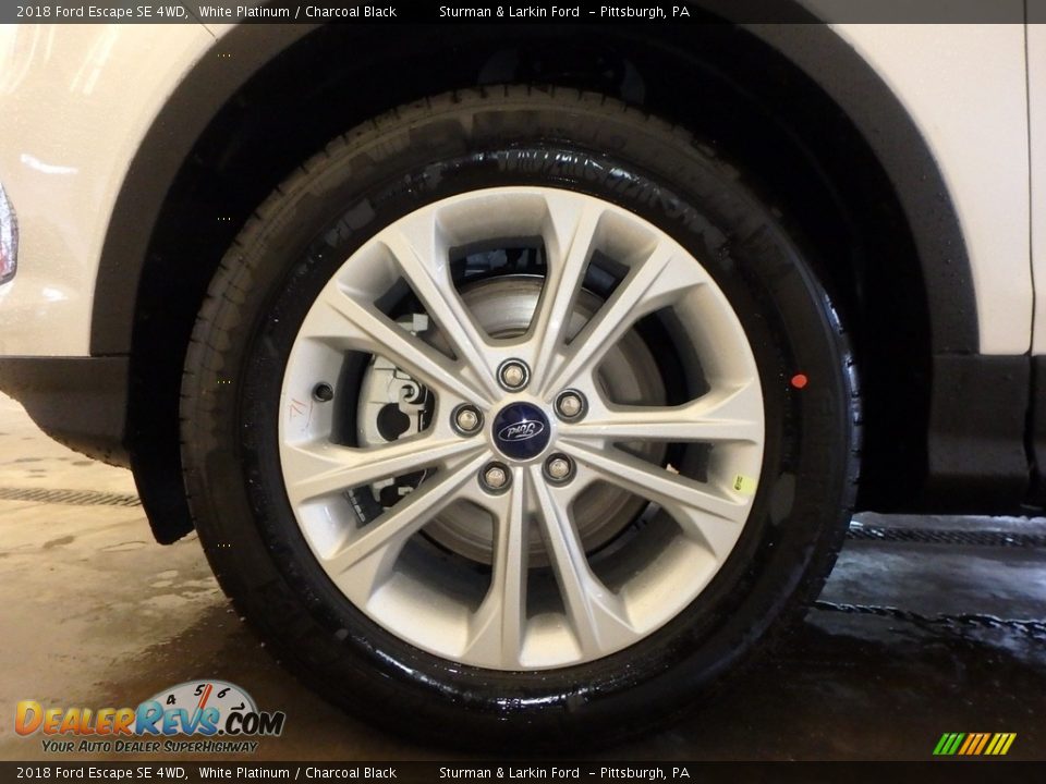2018 Ford Escape SE 4WD White Platinum / Charcoal Black Photo #5