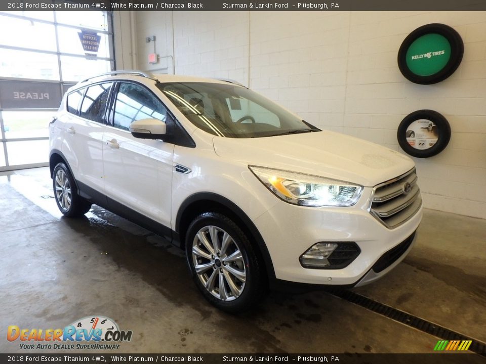 2018 Ford Escape Titanium 4WD White Platinum / Charcoal Black Photo #1