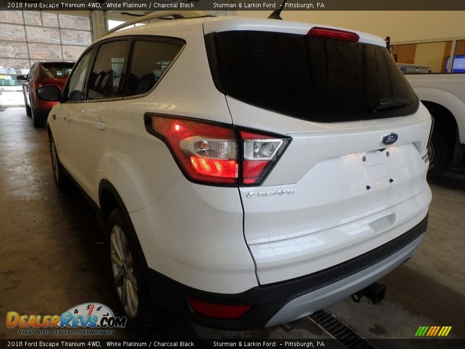 2018 Ford Escape Titanium 4WD White Platinum / Charcoal Black Photo #3