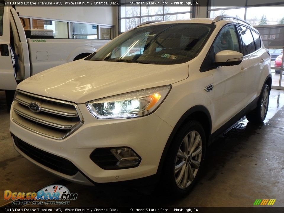 2018 Ford Escape Titanium 4WD White Platinum / Charcoal Black Photo #4