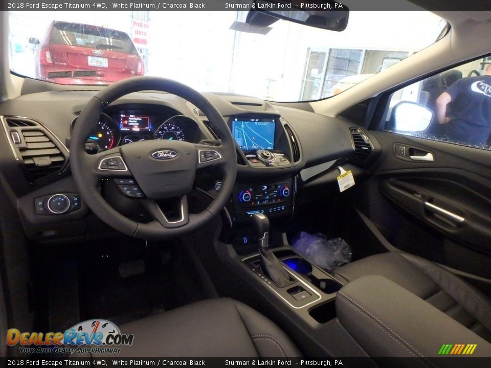 2018 Ford Escape Titanium 4WD White Platinum / Charcoal Black Photo #8