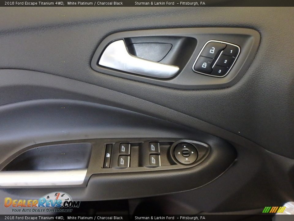 2018 Ford Escape Titanium 4WD White Platinum / Charcoal Black Photo #9