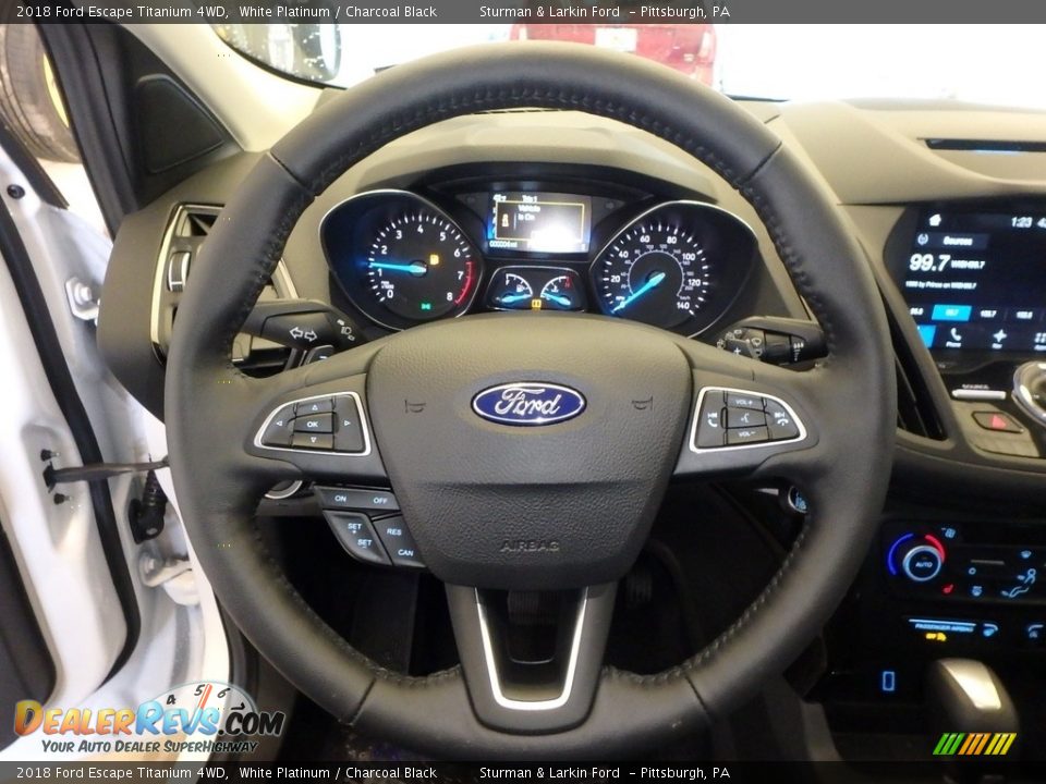 2018 Ford Escape Titanium 4WD White Platinum / Charcoal Black Photo #15