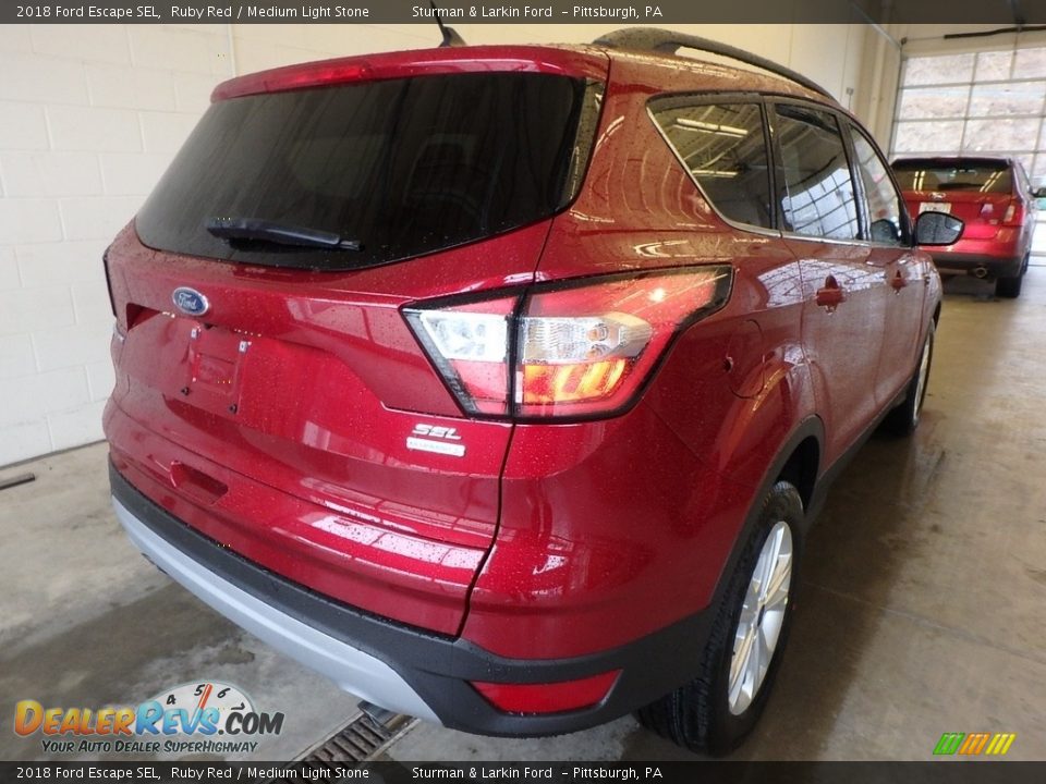 2018 Ford Escape SEL Ruby Red / Medium Light Stone Photo #2