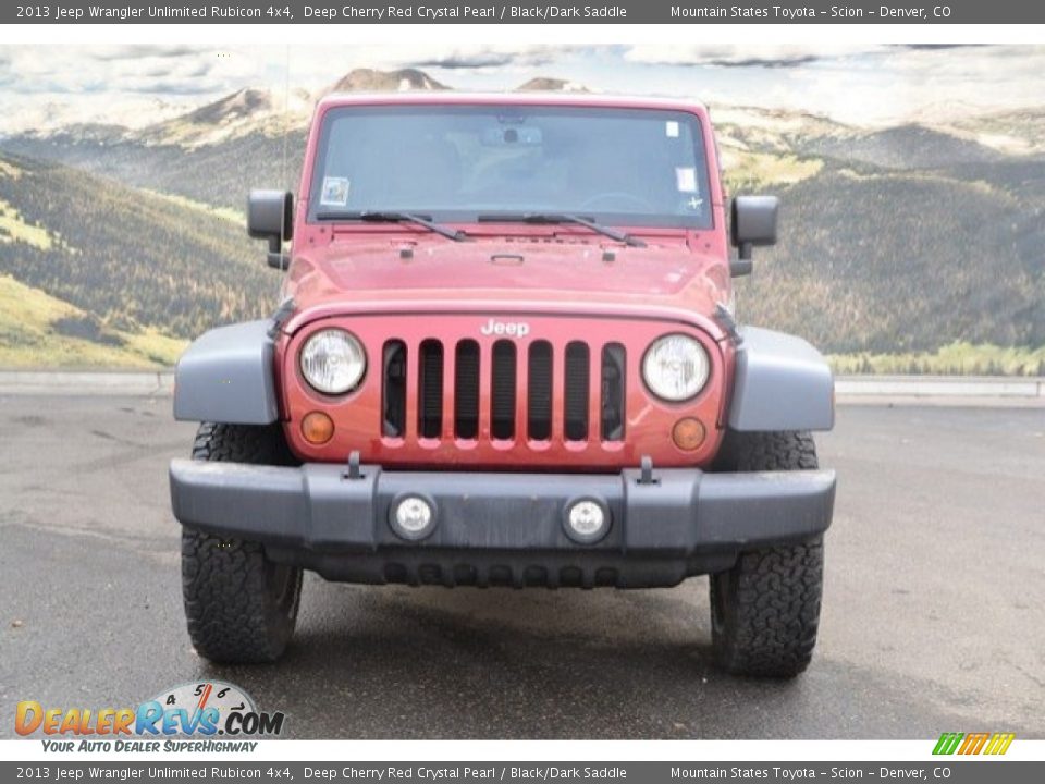 2013 Jeep Wrangler Unlimited Rubicon 4x4 Deep Cherry Red Crystal Pearl / Black/Dark Saddle Photo #2