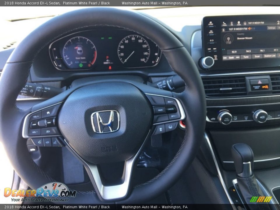 2018 Honda Accord EX-L Sedan Platinum White Pearl / Black Photo #14