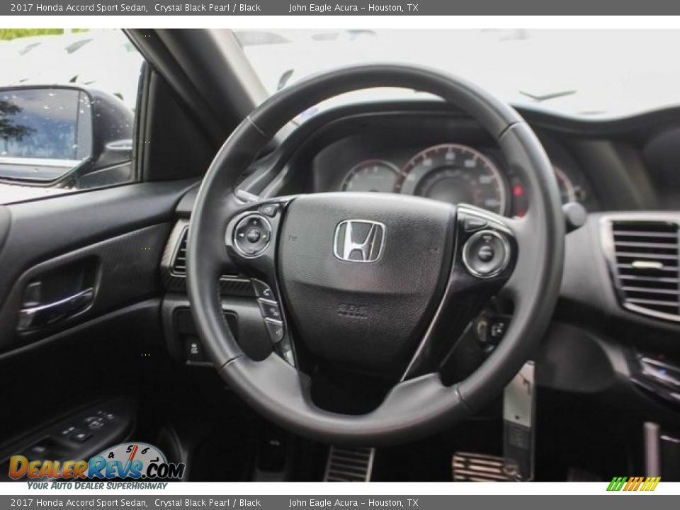 2017 Honda Accord Sport Sedan Crystal Black Pearl / Black Photo #28