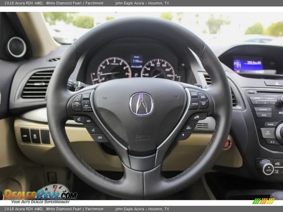 2018 Acura RDX AWD White Diamond Pearl / Parchment Photo #29