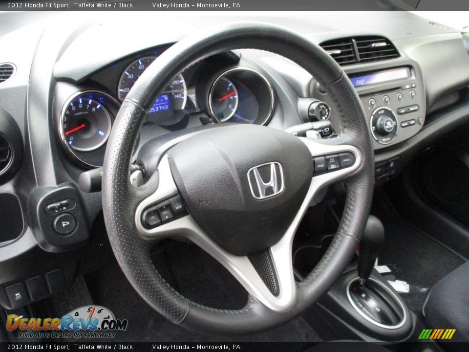 2012 Honda Fit Sport Taffeta White / Black Photo #12
