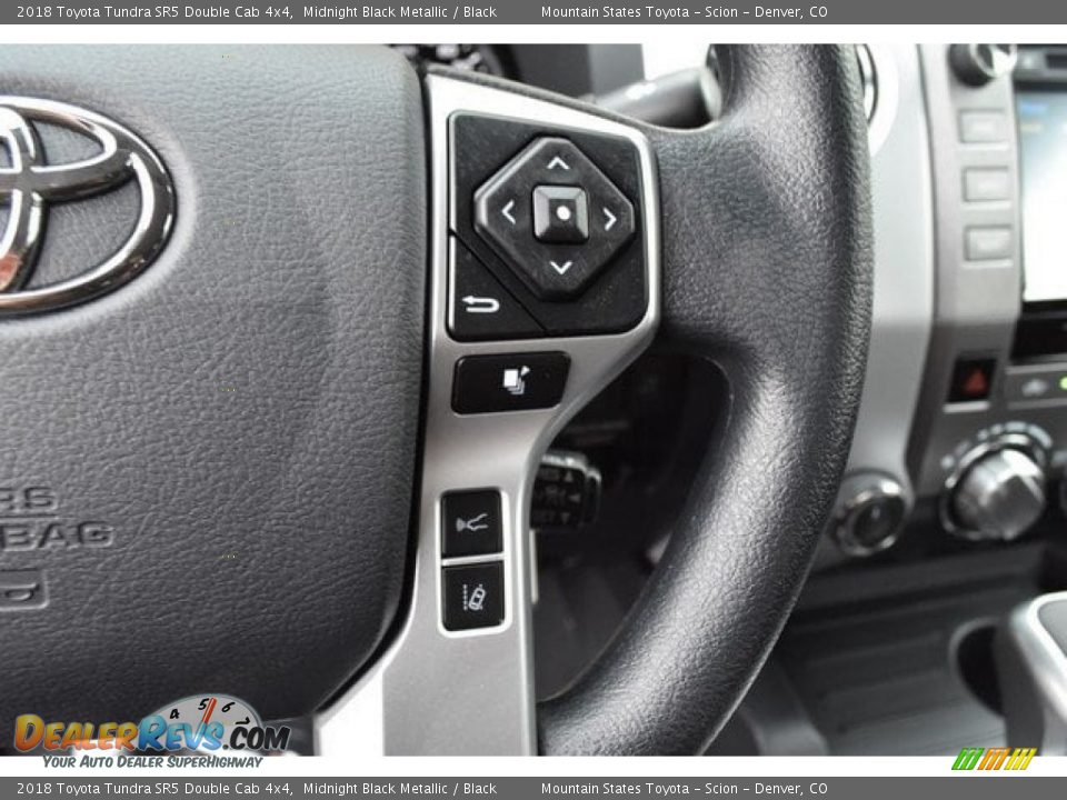 2018 Toyota Tundra SR5 Double Cab 4x4 Midnight Black Metallic / Black Photo #26