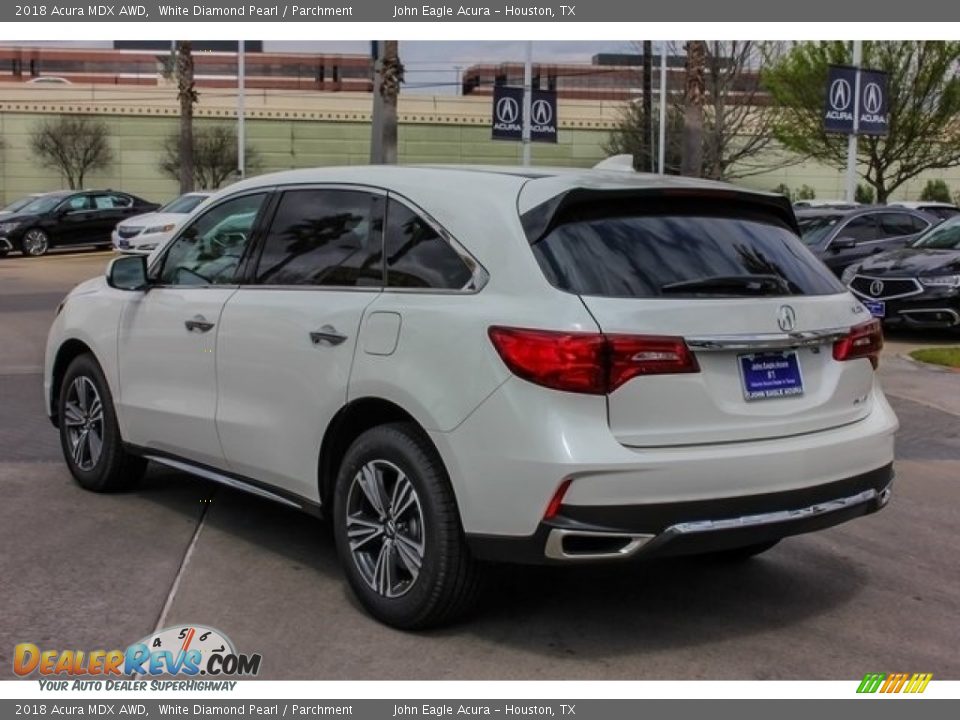 2018 Acura MDX AWD White Diamond Pearl / Parchment Photo #5